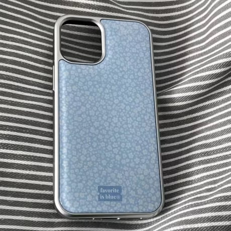 S75435 ブルーム＆ストライプデザイン iPhoneケース