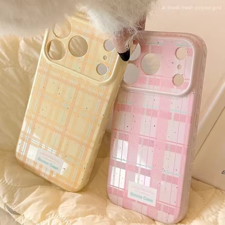 S75199 パステルチェック iPhoneケース
