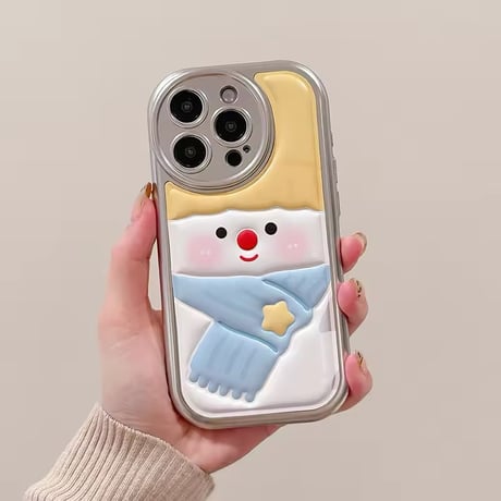S74354 スノーマンフェイス iPhoneケース