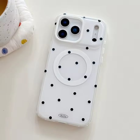 S75114 Dot cute MagSafe iPhoneケース