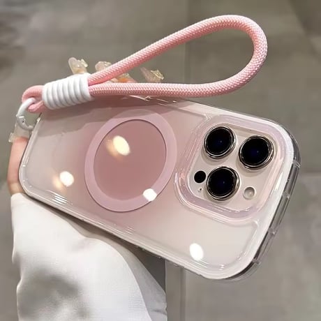 K22904 ストラップ付きカラーリング iPhoneケース（MagSafe対応）
