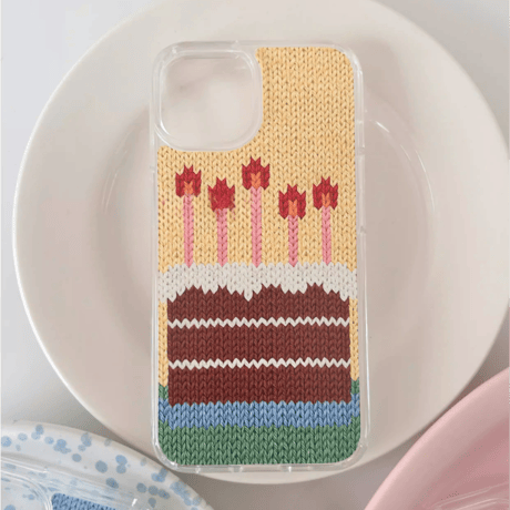 S74558 ニットケーキのiPhoneケース