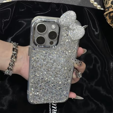 S74434 ジュエリーリボングリッター iPhoneケース