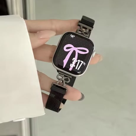 N00208 リボンチャームメッシュ Apple Watchベルト