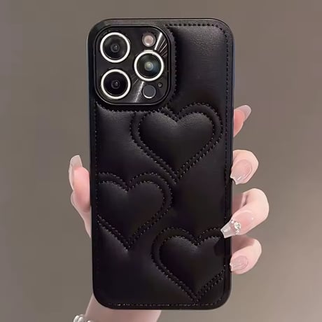 S74983 ハートキルティングiPhoneケース