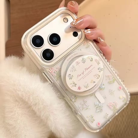 K23158 ボタニカルフラワー MagSafe対応iPhoneケース