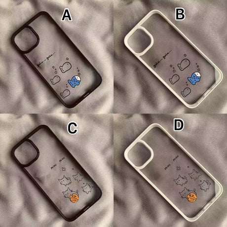 L62455 ゆるアニマルスケッチiPhoneケース