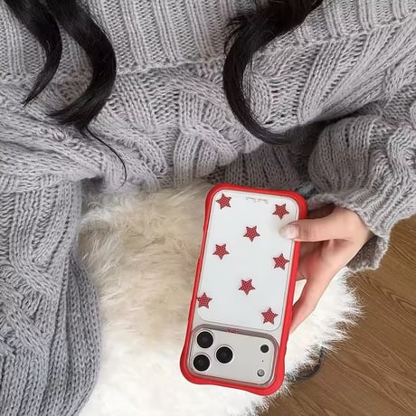 L62403 スターカラーフレームクリアiPhoneケース