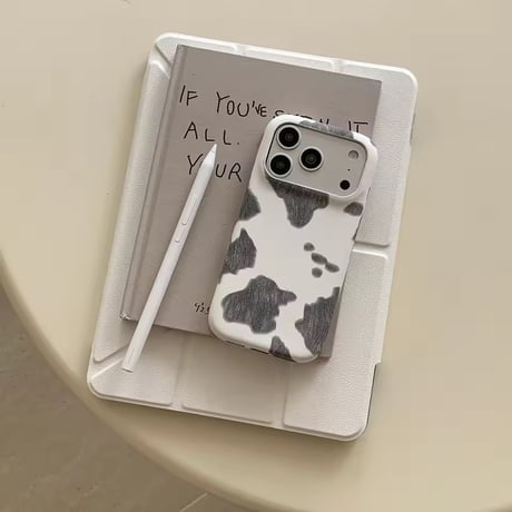 S75219 ニュアンスカウ柄 ミニマルiPhoneケース