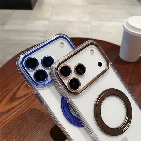 【即納商品】K22899 カラーフレームリング付き MagSafe対応 iPhoneケース
