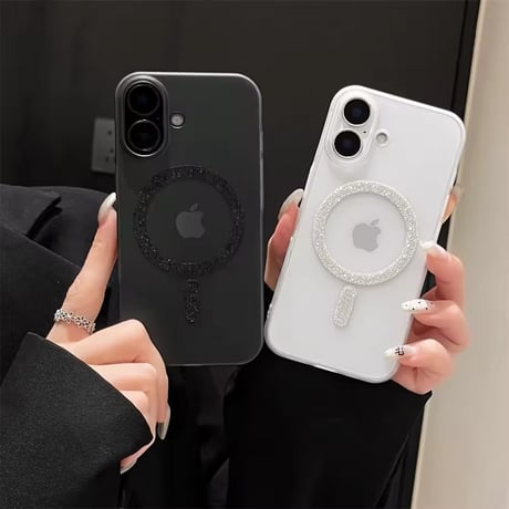S74444 グリッターリング MagSafe対応 iPhoneケース