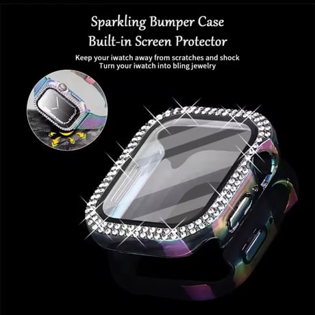 N00140 キラキラフレーム Apple Watchカバー