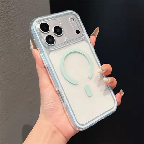 L62402 カラーマグリングクリアiPhoneケース