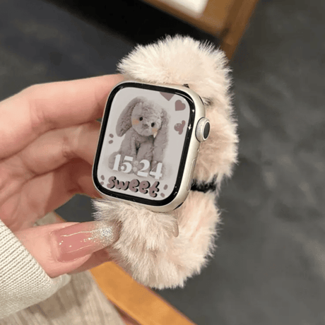 【即納商品】N00108 ふわもこ Apple Watchベルト
