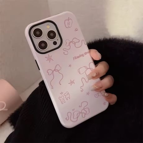 S75582 ゆるリボンドローイングiPhoneケース