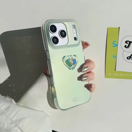 S75465 ジュエルハートワンポイントiPhoneケース