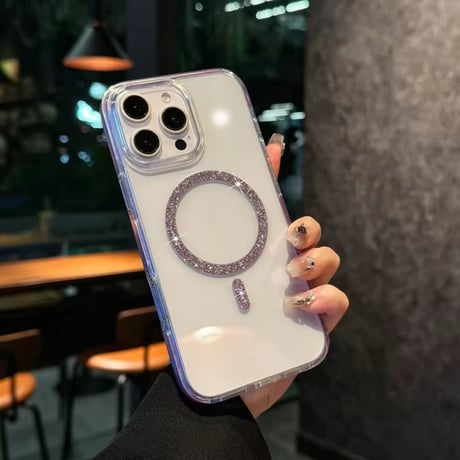 L62219 きらきらサークルMagSafe対応iPhoneケース