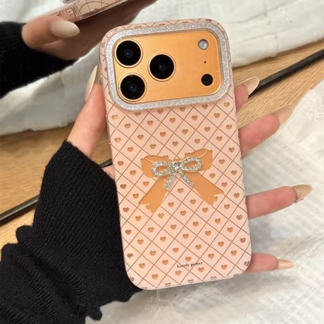 S75141 きらめきリボンのダイヤチェック iPhoneケース