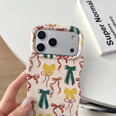S75239 クラシックリボン＆ストライプ iPhoneケース