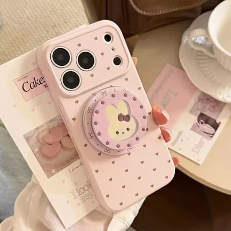 K23118 ラビットハート MagSafeグリップ付き iPhoneケース