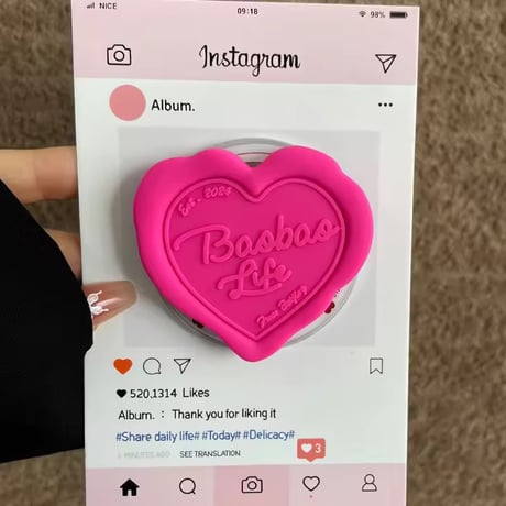 P0388 ハートロゴMagSafeスマホグリップ