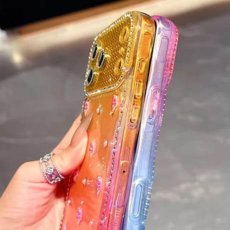L62376 きらきらフルーツデコ iPhoneケース