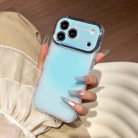 S75565 オーロラグラデーションフレーム iPhoneケース