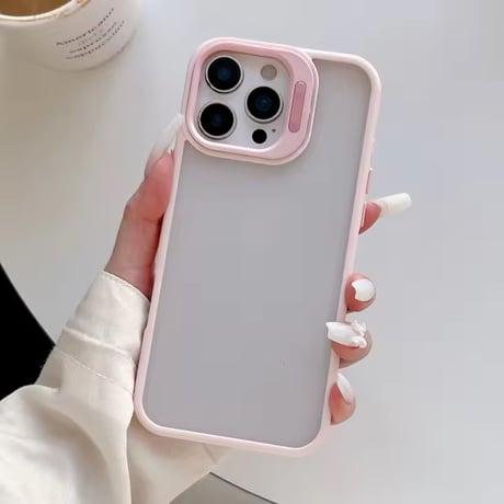 K23153 カメラスタンド付き パステルフレームiPhoneケース
