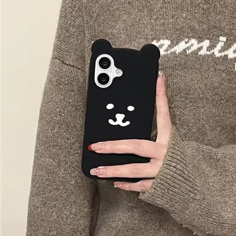 S74798 くまみみシリコンiPhoneケース