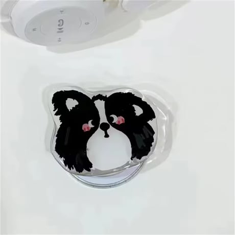 P0391 ゆるわんこ フェイス MagSafe対応スマホグリップ