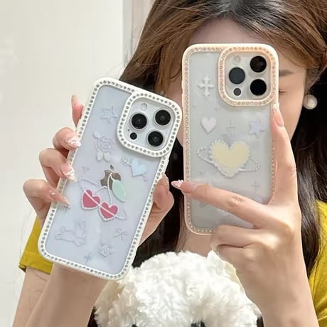 L62237 パステルビジューのドリーミーiPhoneケース