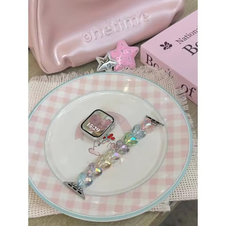 N00196 キラキラビジューブレス Apple Watchバンド