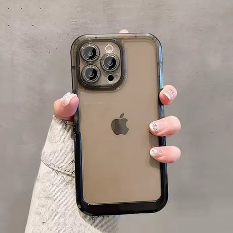 K23065 クリアカラーフレーム スタンドiPhoneケース