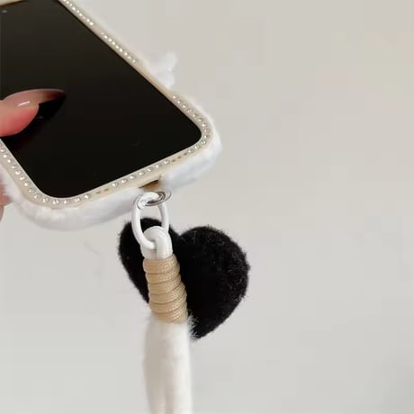 K22983 ふわふわエンジェルハート iPhoneケース（ストラップ付き）
