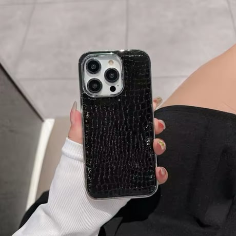 S74391 クロコ調エレガント iPhoneケース