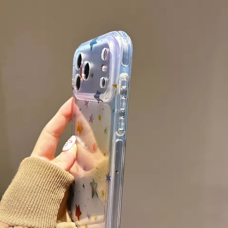 S75457 ホログラムスタースパークルクリアiPhoneケース