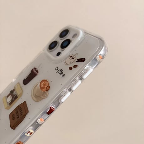 S74777 カフェタイムクリアiPhoneケース
