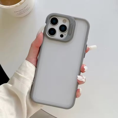K23153 カメラスタンド付き パステルフレームiPhoneケース