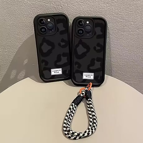 K22986 レオパード×ロープストラップ iPhoneケース