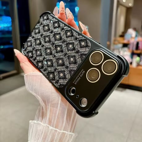 S75703 ラグジュアリーキルティングiPhoneケース