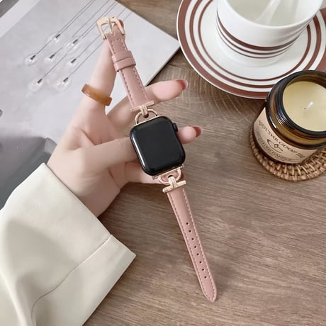 N00164 エレガントチェーンレザー Apple Watchベルト