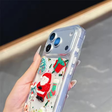 L62360 クリスマスデコ・ハッピーサンタ iPhoneケース