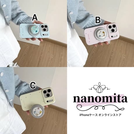 K23091 ジュエルビジューグリップiPhoneケース