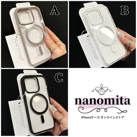 L62102 MagSafe対応 シンプルフレーム iPhoneケース