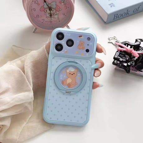 K23122 くまちゃんリングスタンド iPhoneケース