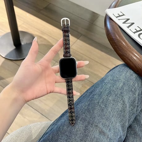 N00160 ツイード調ファブリック Apple Watchバンド