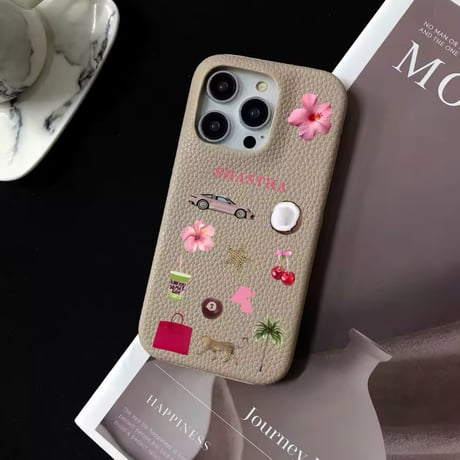 S74517 オーダーネーム入りデコレーションiPhoneケース