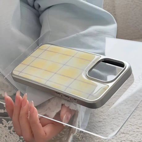 S74754 やさしいチェック柄のiPhoneケース