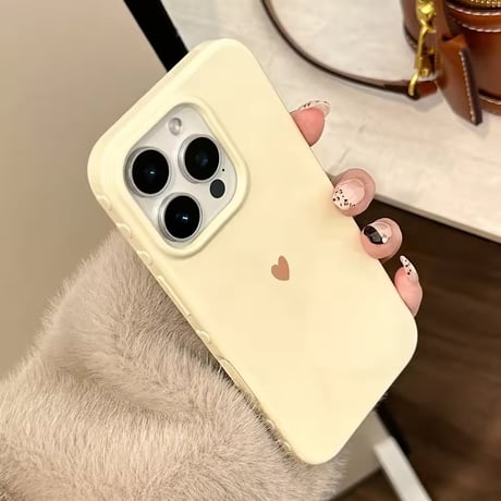 S75205 ワンポイントハート ミルキーカラーiPhoneケース