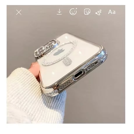 L61831 MagSafe対応 ジュエルグリッターケース